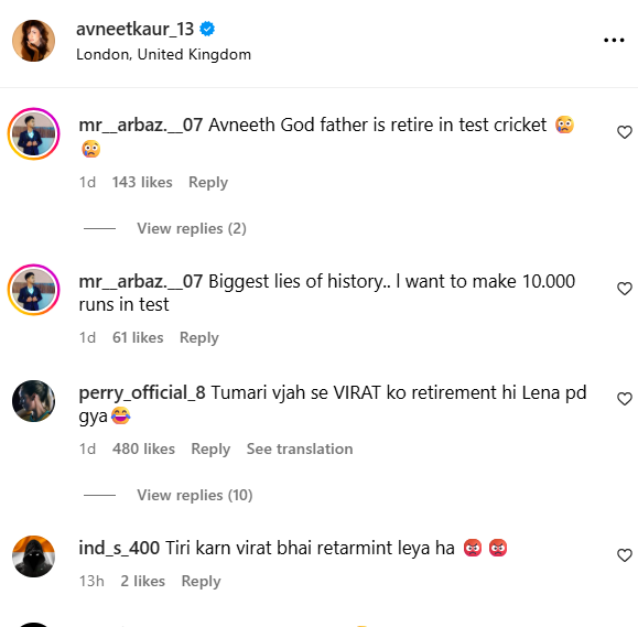 Avneet kaur_virat kohli